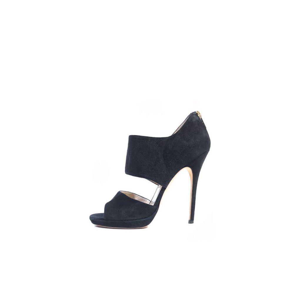 Jimmy Choo Shoes 40 Black Suede 'Private Tacco' 120mm Heels